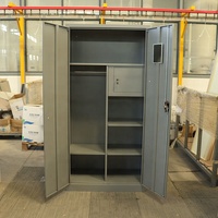 Armoire métallique à deux portes avec miroir, style industriel populaire, pour le bureau, Philippines