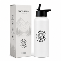 Bouteille d'eau isotherme en acier inoxydable avec logo personnalisé, plusieurs couleurs, 360 ml-2000 ml, goulot large, thermos pour le camping en plein air