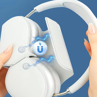 Étui intelligent portable de voyage anti-chute et étanche en PU pour écouteurs Max 2024/2022 avec fonction veille/réveil automatique
