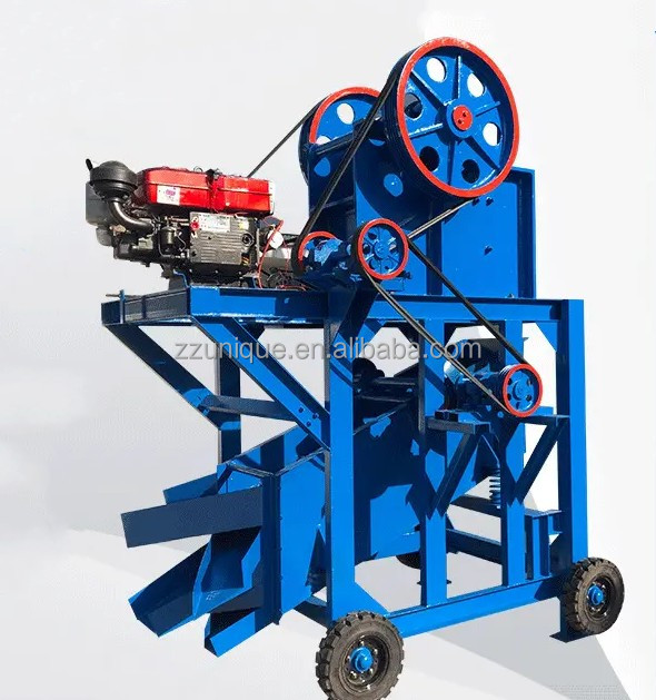 Factory Price Crushing and Screening Machine, 10-20 Per Hour, High Output, Portable diesel Version, Jaw Crusher,vibrating Screen