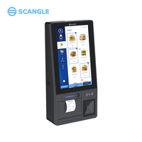 Kiosque de commande et de paiement tout-en-un mural Scangle Windows & Android OS pour restaurant