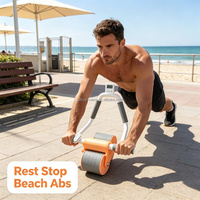 Rodillo Abdominal para Entrenamiento Muscular Diario en Casa, con Rebote Automático, para Hombres y Mujeres Adultos, Ejercicio para Reducir Grasa Abdominal y de Cintura