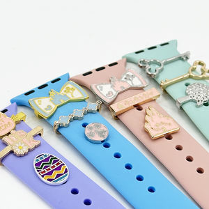 Nouveau <span class=keywords><strong>pendentif</strong></span> lune et étoile pour <span class=keywords><strong>Apple</strong></span> <span class=keywords><strong>Watch</strong></span> Band breloques décoratif montre intelligente accessoires de bracelet en Silicone pour Bracelet iwatch - Product Image 5