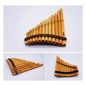 Flauta Panflute Profesional de Bambú JELO GWS-PF, Tamaño Pequeño, 13 Tubos, Clave Sol, con Accesorio de Viento Syrinx - Product Image 4