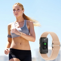 Bracelet intelligent à sangle tressée, moniteur d'activité physique, étanche, moniteur de fréquence cardiaque, détection d'oxygène dans le sang, appels Bluetooth