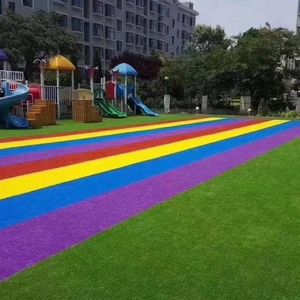 JS <span class=keywords><strong>doux</strong></span> sentiment <span class=keywords><strong>faux</strong></span> tapis d'herbe rouge bleu violet jaune <span class=keywords><strong>gazon</strong></span> artificiel <span class=keywords><strong>gazon</strong></span> synthétique coloré <span class=keywords><strong>gazon</strong></span> - Product Image 4