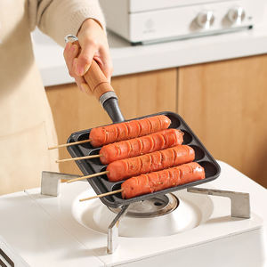 Parrilla para Salchichas de Hierro Fundido LingJie - Herramienta de Asado Duradera con Recubrimiento Multicapa para Uso Doméstico y al Aire Libre, para Pastel de Arroz y Brochetas de Cordero - Product Image 1