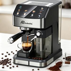 Machine à café expresso compacte Anbolife 20 bars, silencieuse, numérique, pour café froid, pour la maison, les cafés, OEM - Product Image 2