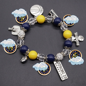 Vòng tay hạt đàn hồi NBA 30 đội - Trang sức unisex dành cho fan Lakers và 76ers - Product Image 6