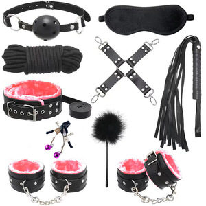 Sex Toys slippery leather glossy leather plush 10-piece set for couples flirting fun bundled sex products sexual health care - Product Image 3