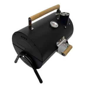 Gril à charbon <span class=keywords><strong>de</strong></span> bois moderne et compact <span class=keywords><strong>de</strong></span> qualité supérieure avec thermomètre en fer et manche en métal et bois pour les pique-niques et le camping - Product Image 4