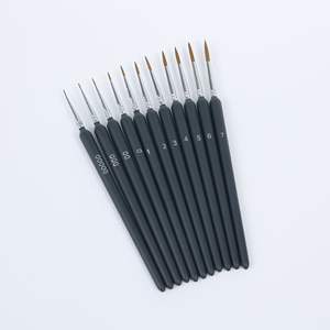 11 unids/set de pinceles de pintura de Arte de detalle, pincel de nailon con mango azul, pluma de dibujo de línea para Kit de suministro de arte - Product Image 2