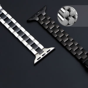 Crested — <span class=keywords><strong>Bracelet</strong></span> à maillons en acier inoxydable pour <span class=keywords><strong>Apple</strong></span> <span class=keywords><strong>Watch</strong></span>, pour <span class=keywords><strong>Apple</strong></span> <span class=keywords><strong>Watch</strong></span> série 7, iWatch, en acier inoxydable, 44,40m, avec adaptateurs - Product Image 4