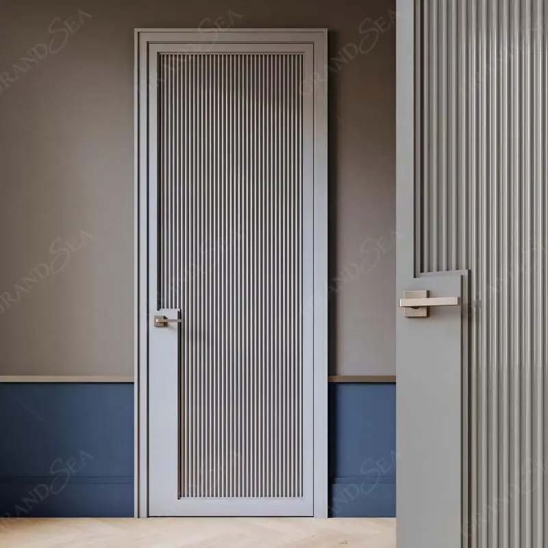 Portes battantes en bois peintes simples internes de nouveau design pour les maisons porte battante en bois à battants de chambre à coucher interne classique