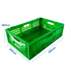 กล่องพลาสติกพับได้แบบตาข่ายพิมพ์โลโก้ได้ วางซ้อนกันได้ ราคาโรงงานที่ดีที่สุดสำหรับการสั่งซื้อจำนวนมาก - Product Image 2