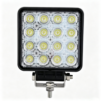 Projecteur de travail LED carré fin 4,2 pouces 48W 6000K, étanche IP67, 12-48V 1920lm, lampe auxiliaire pour conduite tout-terrain, voiture, camion, chariot élévateur