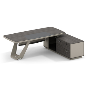 High End L Shape boss Luxury Wooden <strong>Desk</strong> Sectional <strong>Office</strong> Furniture <strong>Rustic</strong> Modern Executive Chairman <strong>Office</strong> <strong>Desk</strong> - Product Image 4