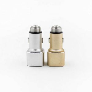 Accessoires pour téléphones portables, chargeur de voiture, double sortie USB, QC 3.0, adaptateur de chargeur de voiture doré pour cadeaux promotionnels - Product Image 3