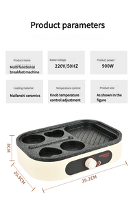 Machine à gaufres électrique multifonction carrée antiadhésive portable, machine à steak et sandwich tendance 2026 pour la maison - Product Image 4