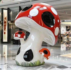 Escultura Grande de Hongo de Fibra de Vidrio, Estatua de Frutas y Verduras, Artesanía de Resina, Estatua Personalizada con Graffiti, Arte para Jardín de Centro Comercial - Product Image 5
