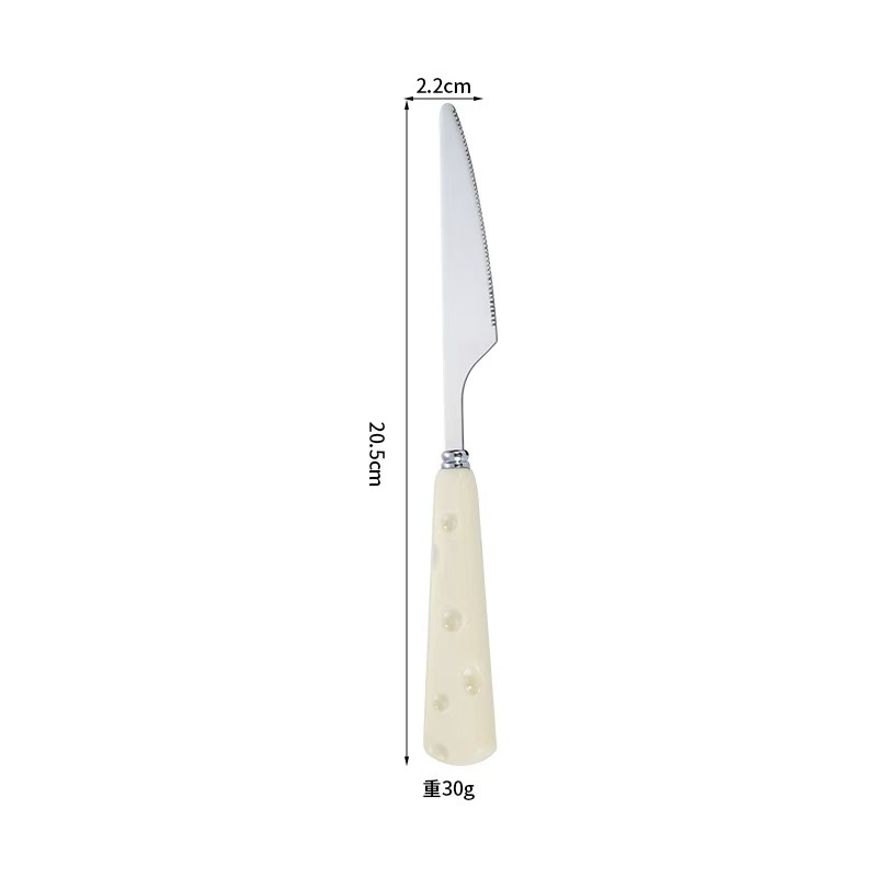 Cuchillo para queso [mango de plástico, acero inoxidable 410]
