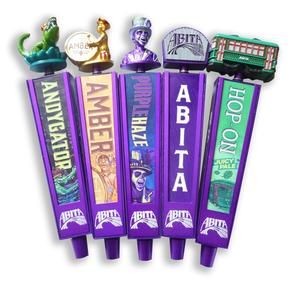 ビールタワーディスペンサー木製タップハンドル卸売カスタムロゴ樹脂ビールプルハンドル - Product Image 1