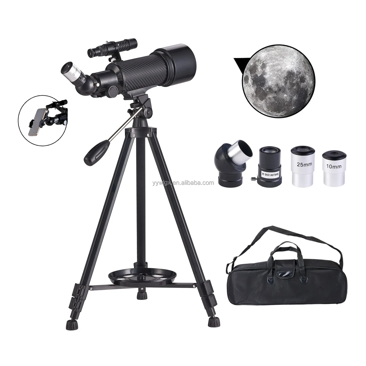 F40070m Deep Space High Magnification Telescope Astronomical Profesional 70x400mm Planet Telescope