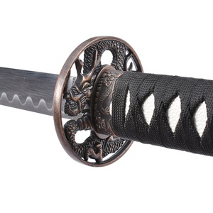 102cmの本物の龍泉刀のレプリカ、黒水龍、日本の伝統的な刀、炭素鋼 - Product Image 4