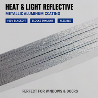 Tissu plissé laminé en aluminium FRS, occultant métallisé, réfléchissant la chaleur, matériau pour stores de fenêtre, transmission de la lumière inférieure à 3%
