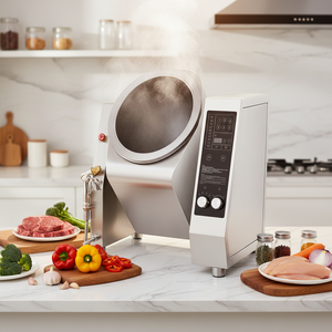 Wok de cuisson automatique en acier inoxydable Lestov pour usage commercial, avec fonction de minuterie à économie d'énergie - Product Image 3