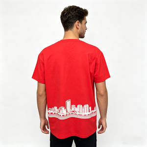 T-shirt surdimensionné personnalisé 100% coton avec broderie 3D, impression sérigraphique, t-shirt pour hommes - Product Image 2