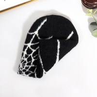Unisex de moda personalizada Y2K Beanie Cap sombreros Hip Hop 90s moda cálido tejido Spider Web Jacquard gorros para damas hombre