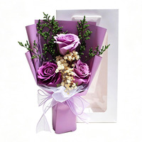 3 Manta Soap Rose Bouquet Babys Breath Aroma Tahan Lama Tidak Pernah Layu Tas Kaca Hadiah Hari Ibu Wisuda Buatan Tangan Lembut
