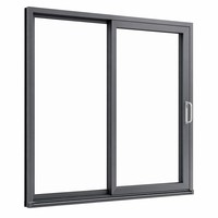 Puerta Corredera de Patio de Aluminio de Alta Resistencia con Rotura de Puente Térmico, Doble Acristalamiento y Aislamiento Acústico para Interiores, Sala de Estar o Villa