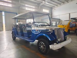 Carrito de Golf Eléctrico Clásico de Turismo Rojo, Lujoso y Elegante, Personalizado con Certificación CE, para Paseos en Auto, Estilo Retro Vintage con Toldo - Product Image 4