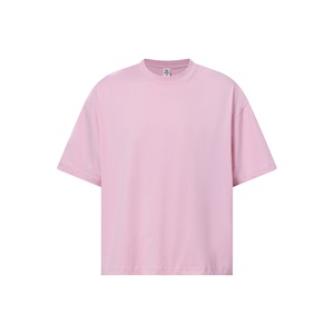 T-shirt da uomo oversize boxy 240gsm, pesanti, personalizzabili con logo, stampa DTG, in cotone, neutre - Product Image 2