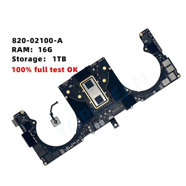 Tested A2485 Motherboard for MacBook Pro 16" M1 A2485 Logic Board 16GB 1TB 820-02100-A 2021 Year