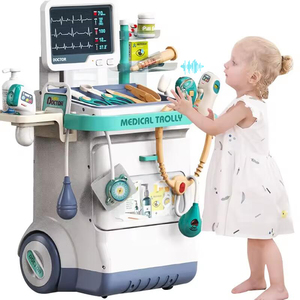 Enfants <span class=keywords><strong>docteur</strong></span> <span class=keywords><strong>jouet</strong></span> faire semblant de jouer <span class=keywords><strong>docteur</strong></span> <span class=keywords><strong>chariot</strong></span> médical <span class=keywords><strong>chariot</strong></span> 26 accessoires ensemble de jouets médicaux - Product Image 1