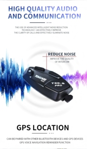 TOUCARE T30S <strong>Helmet</strong> <strong>Bluetooth</strong> Intercom <strong>for</strong> 32 Riders <strong>Motorcycle</strong>, Noise Cancellation Communication <strong>Headset</strong> IP67 Waterproof - Product Image 5