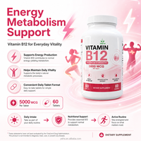Comprimés de Vitamine B12 – Article Phare Amazon – Méthylcobalamine pour l'Énergie et le Métabolisme – Végétalien – OEM – Marque Privée – Supplément en Vrac