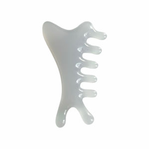 Peine de resina multifuncional para estimulación de puntos de acupuntura y masajeador de cabeza Gua Sha - Product Image 2