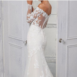 Abito da sposa leggero 2025, nuovo stile in pizzo, texture francese di alta gamma, modello a coda di pesce, per accogliere gli ospiti all'addio alla casa. Il Principale - Product Image 3