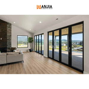 Folding Glass Wall Design Residential Patio Bifold <strong>Doors</strong> Custom Wholesale Glass Bifold Aluminium <strong>Doors</strong> Accordion <strong>Doors</strong> - Product Image 3