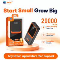 WHALE, 20000mah, batterie externe originale pour téléphone portable pour Itel, pour Tecno, pour Oraimo, pour XIAOMI, charge super rapide, bonne qualité