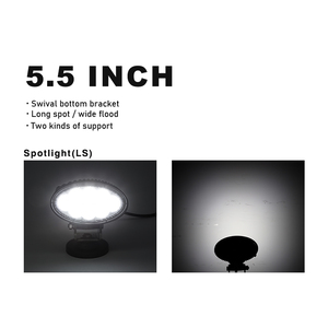 Lampe de travail LED ovale de 5,5 pouces avec 2 supports, faisceau spot/inondation de 40 W, lampe de travail LED pour Case IH 87584890 - Product Image 4