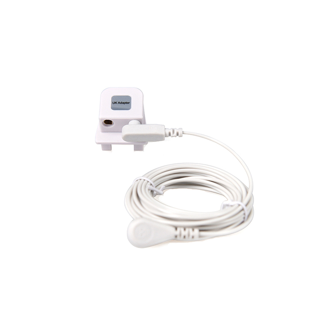 Standard Grounding Plug US to EU/UK/AU Adapter with PVC Material Eco-Friendly White Connected to Grounded Bed Sheet Accessories
