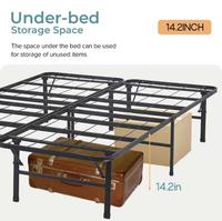 Cadre de lit pliant moderne et portable, base en métal, sommier pour matelas, taille king, pour appartement