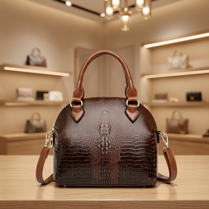 Sac à main unisexe d'usine avec trois sangles, en similicuir, fermeture éclair, doublure en polyester - Style habillé - Product Image 3
