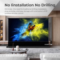 SCREEN PRO 120 "écran de projecteur électrique à élévation de sol matériau rejetant la lumière ambiante ALR UST 4K écran de Projection TV Laser