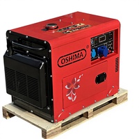 Générateur Diesel Silencieux Monobloc à Refroidissement par Air 5kW 6kW, MOQ, Couleur Personnalisée, Marque Privée, Prêt pour l'E-commerce, Livraison Rapide